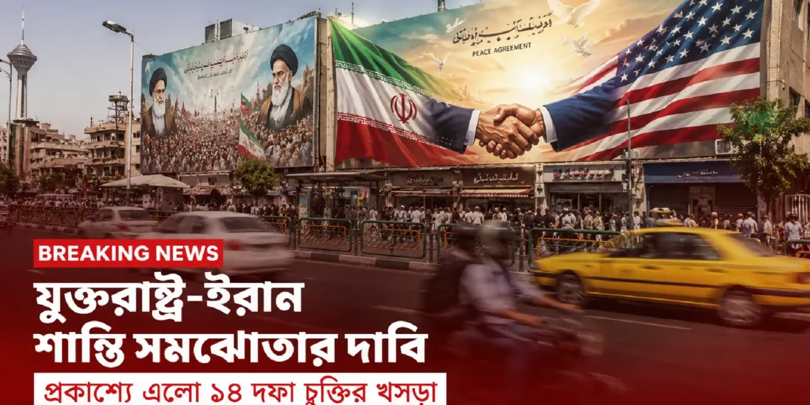 যুক্তরাষ্ট্র-ইরান শান্তি সমঝোতার দাবি, প্রকাশ্যে এলো ১৪ দফা চুক্তির খসড়া